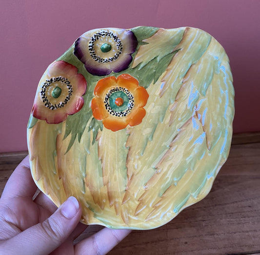 Vintage Carlton Ware 'Anemone' Pattern Small Dish