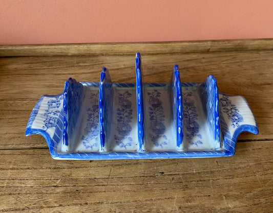 Hackmann Blue Castle & Rose Ceramic Toast Rack