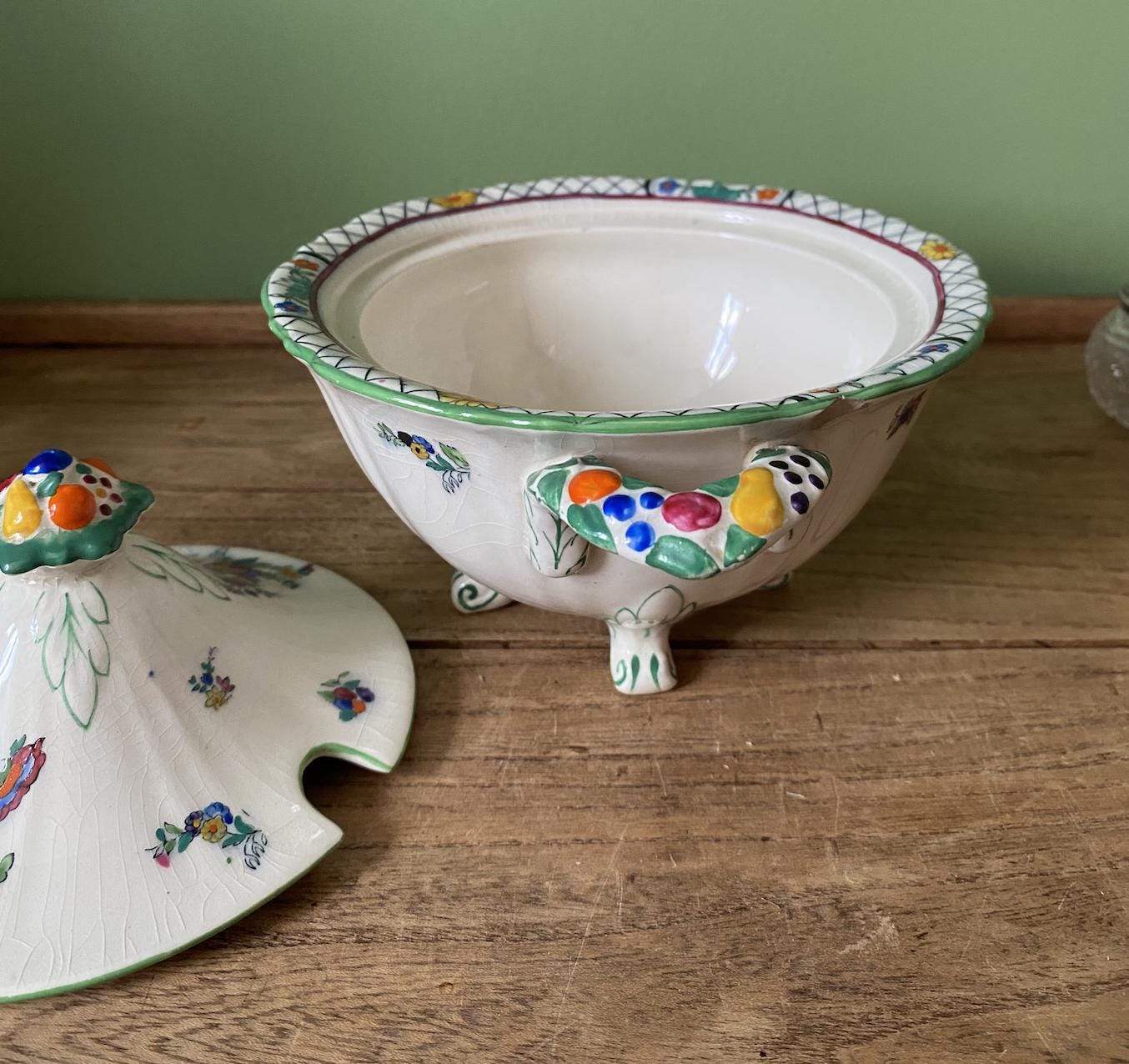 Masons Strathmore Green Lidded Tureen