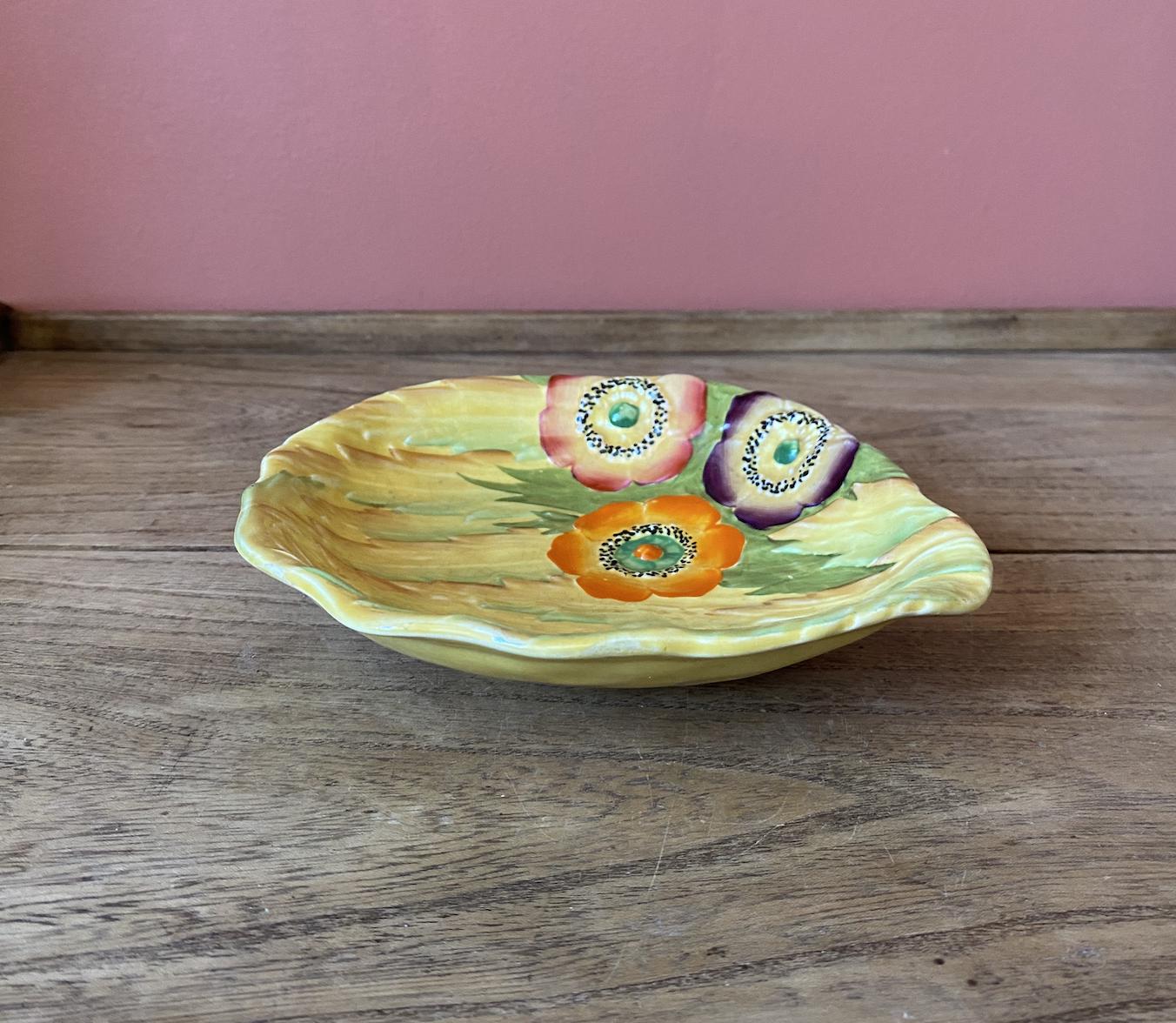 Vintage Carlton Ware 'Anemone' Pattern Small Dish