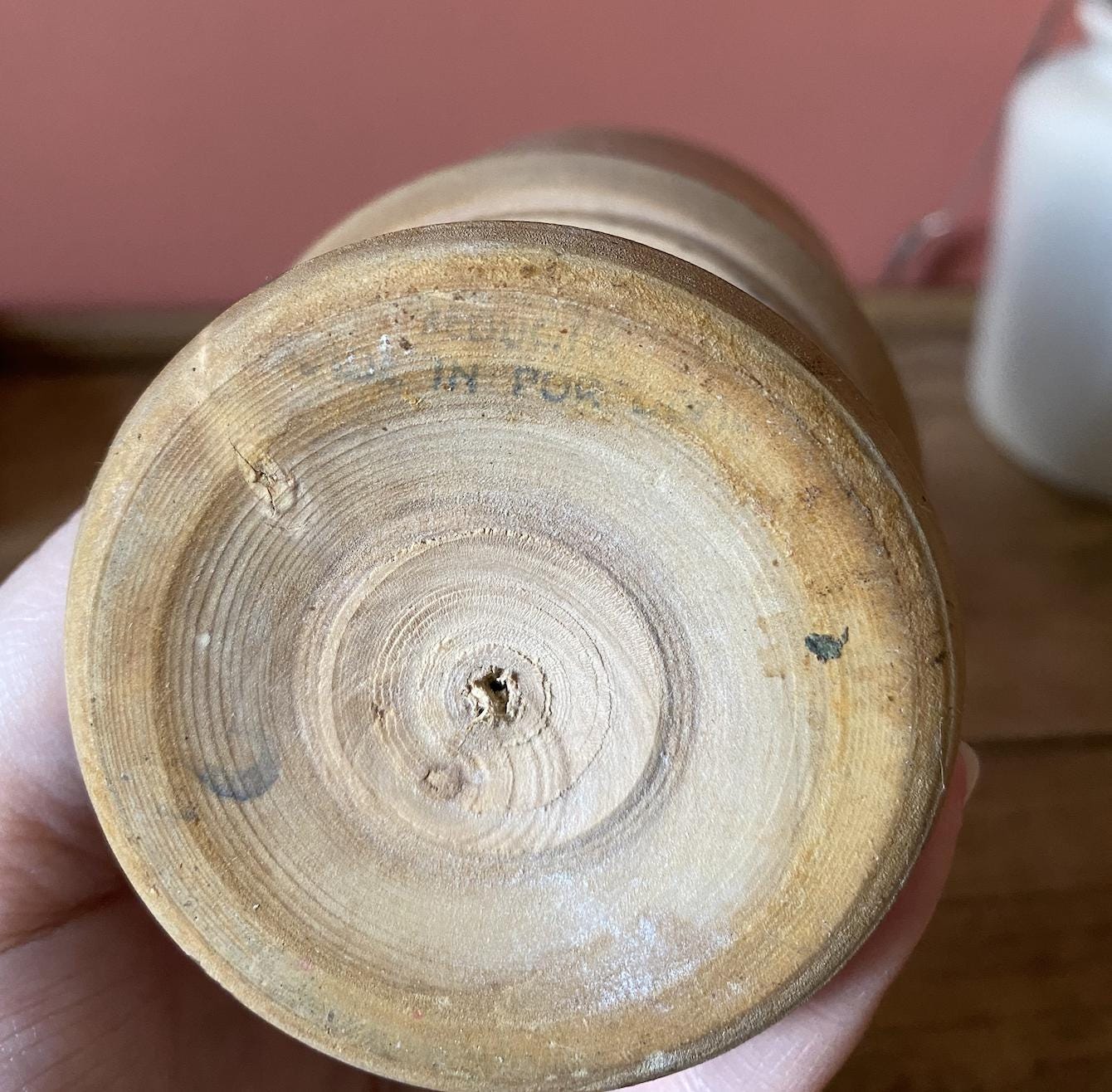 Small Light Wood Mortar & Pestle