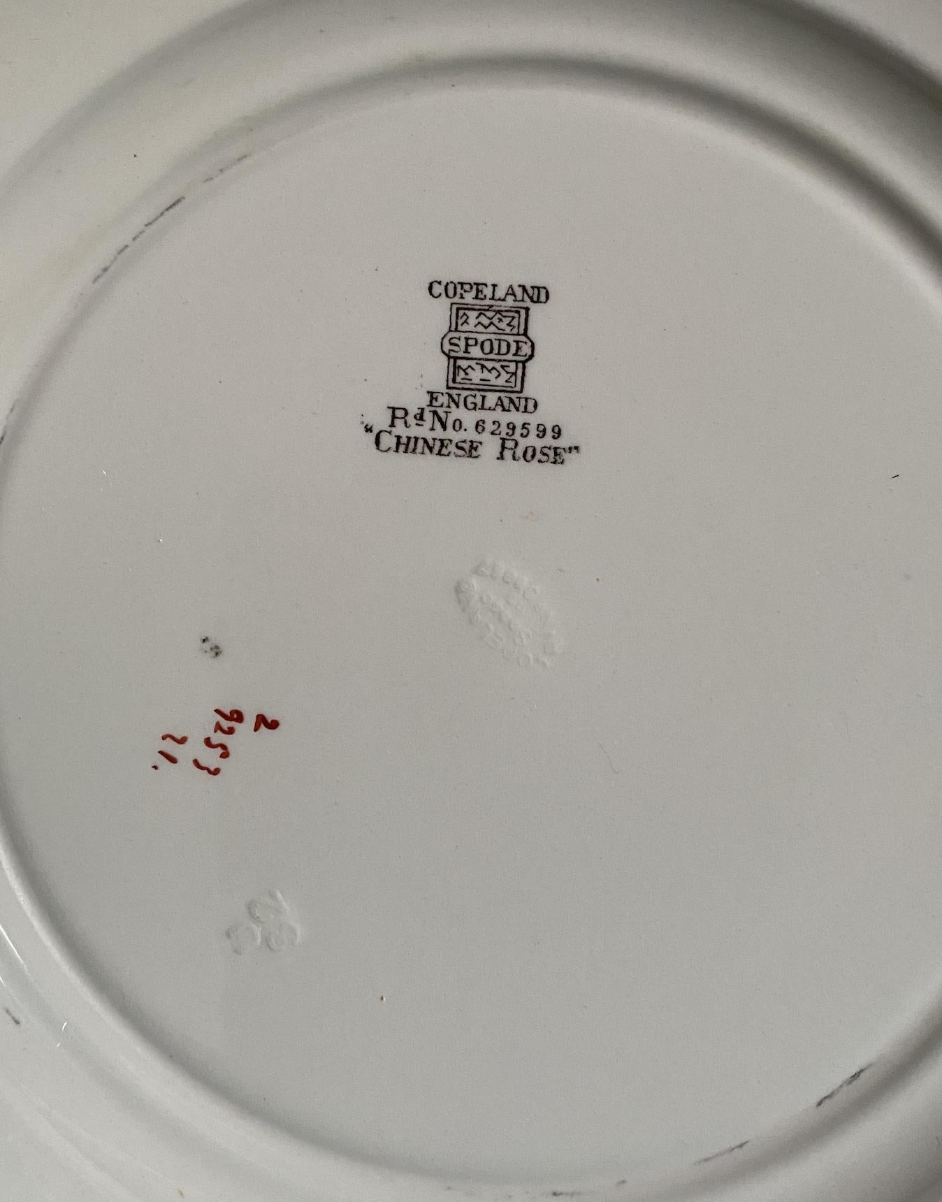 Ten Spode Copeland Chinese Rose 23cm Plates