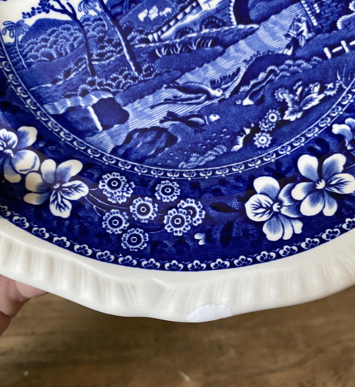 Spode Blue Tower Transfer Ware Side Plate