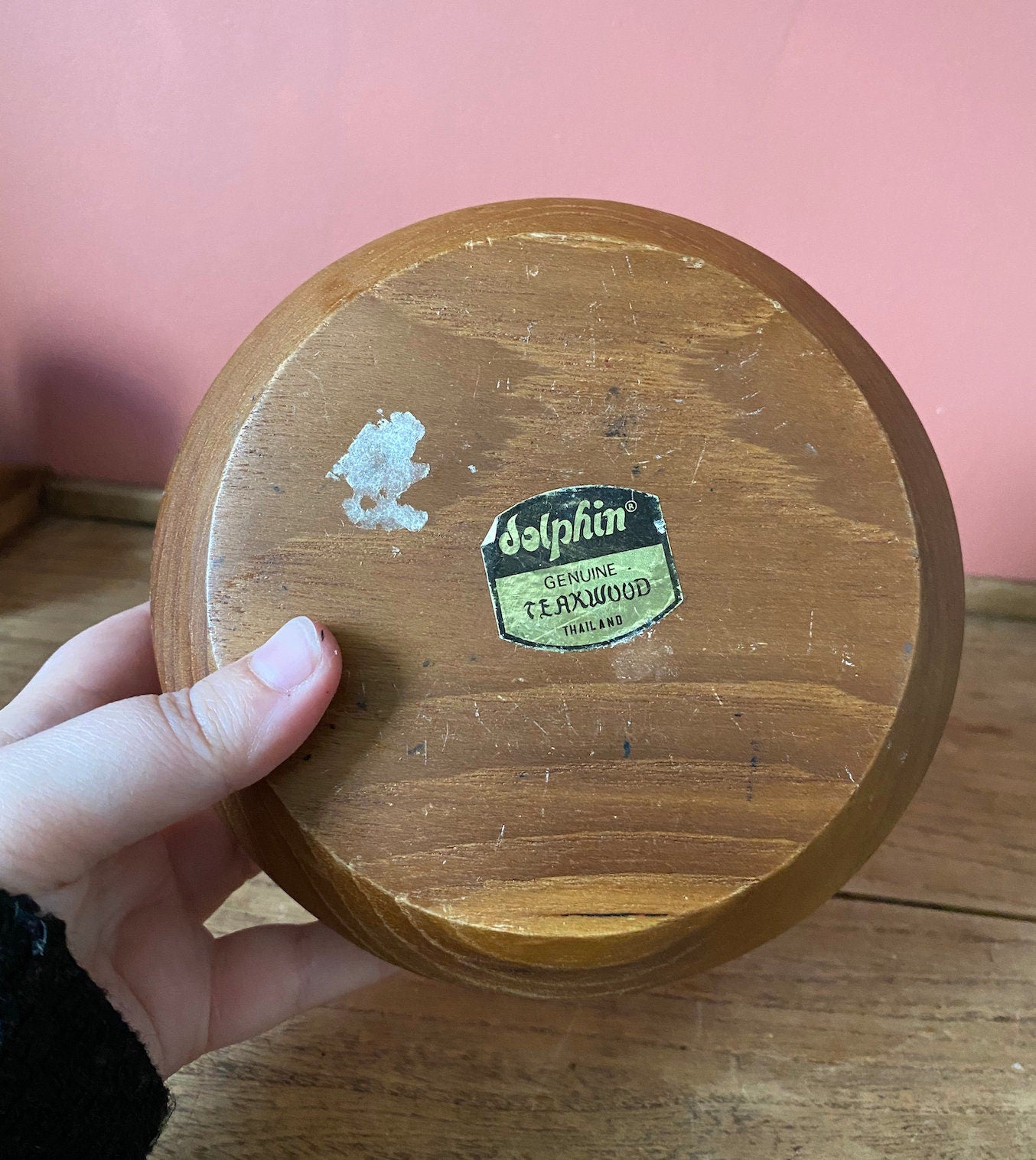 Dolphin Teakwood Snack Bowl