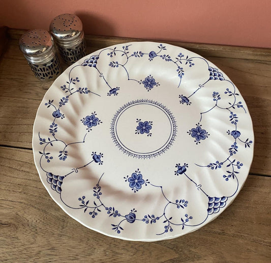 Pair of Myott Finlandia Blue & White Dinner Plates