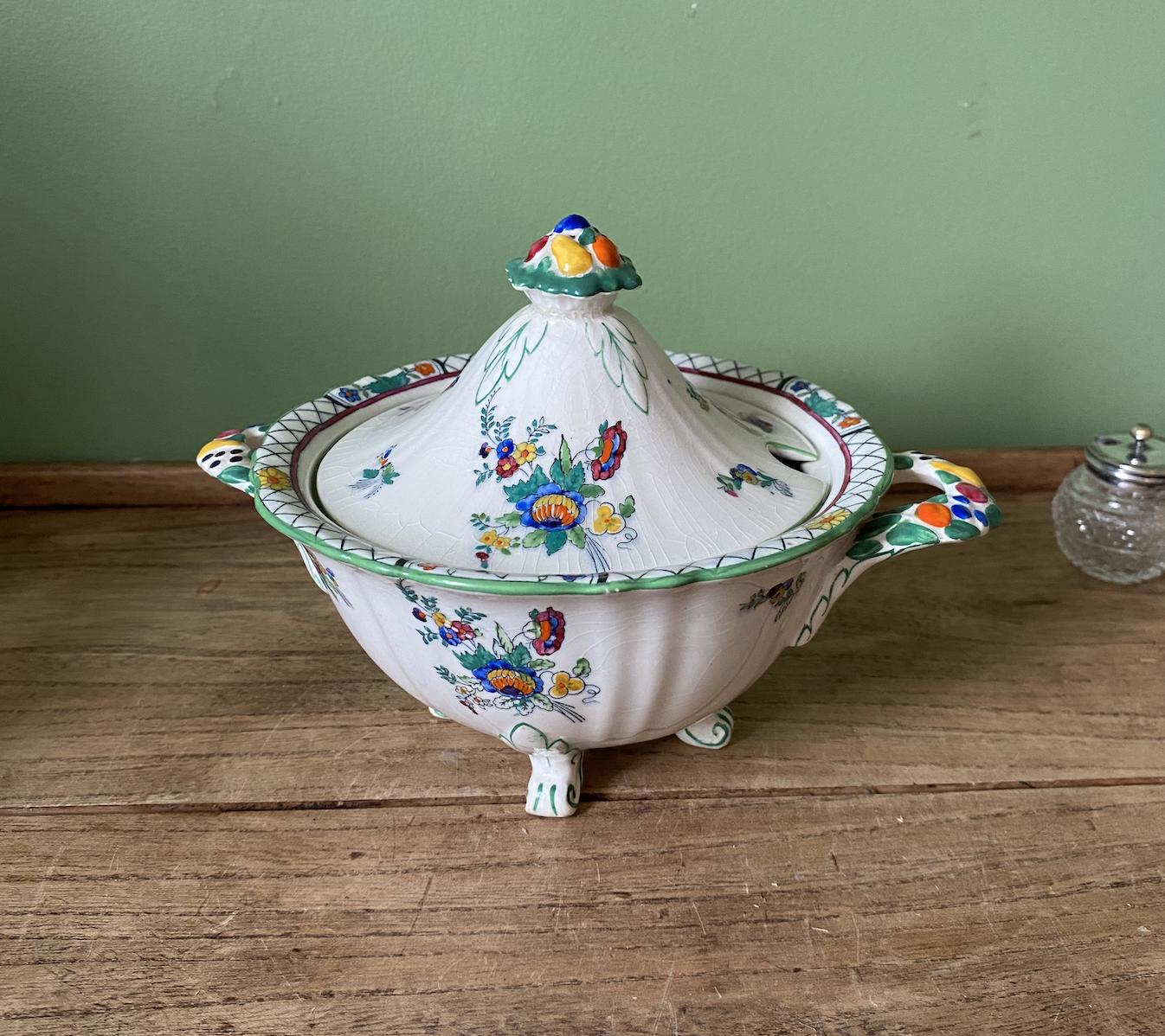 Masons Strathmore Green Lidded Tureen