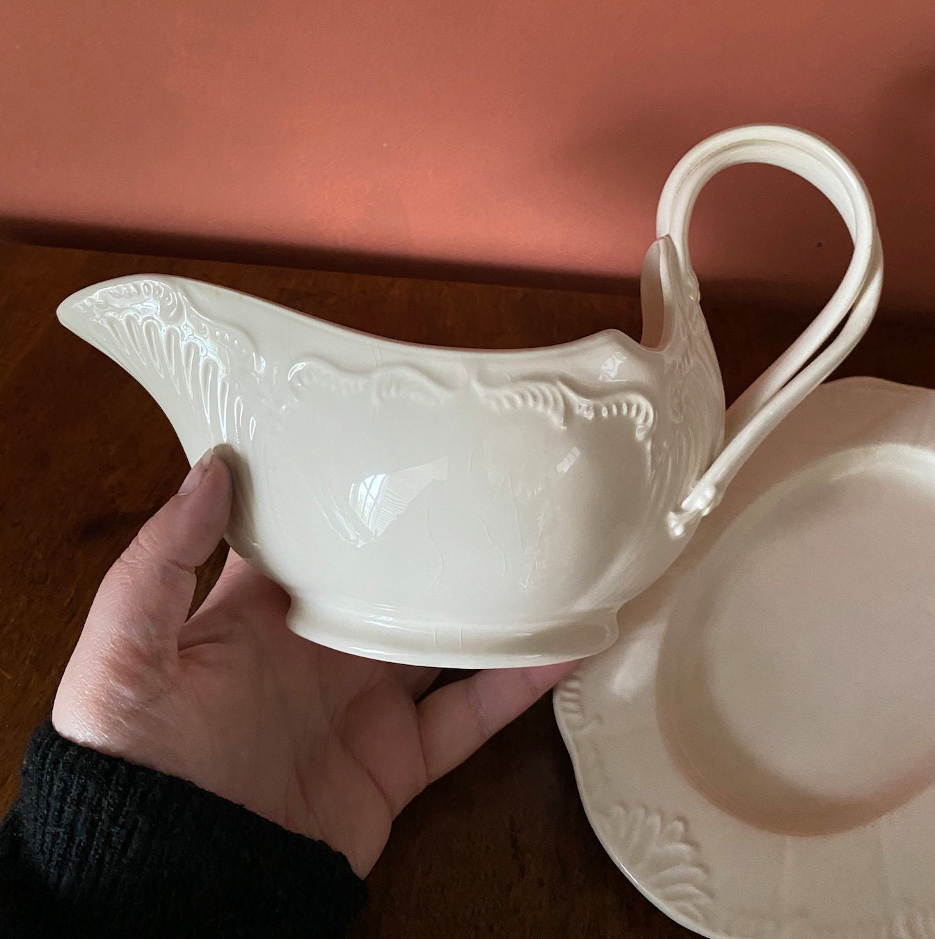 Classic Creamware Leedsware Gravy Boat | Harrogate