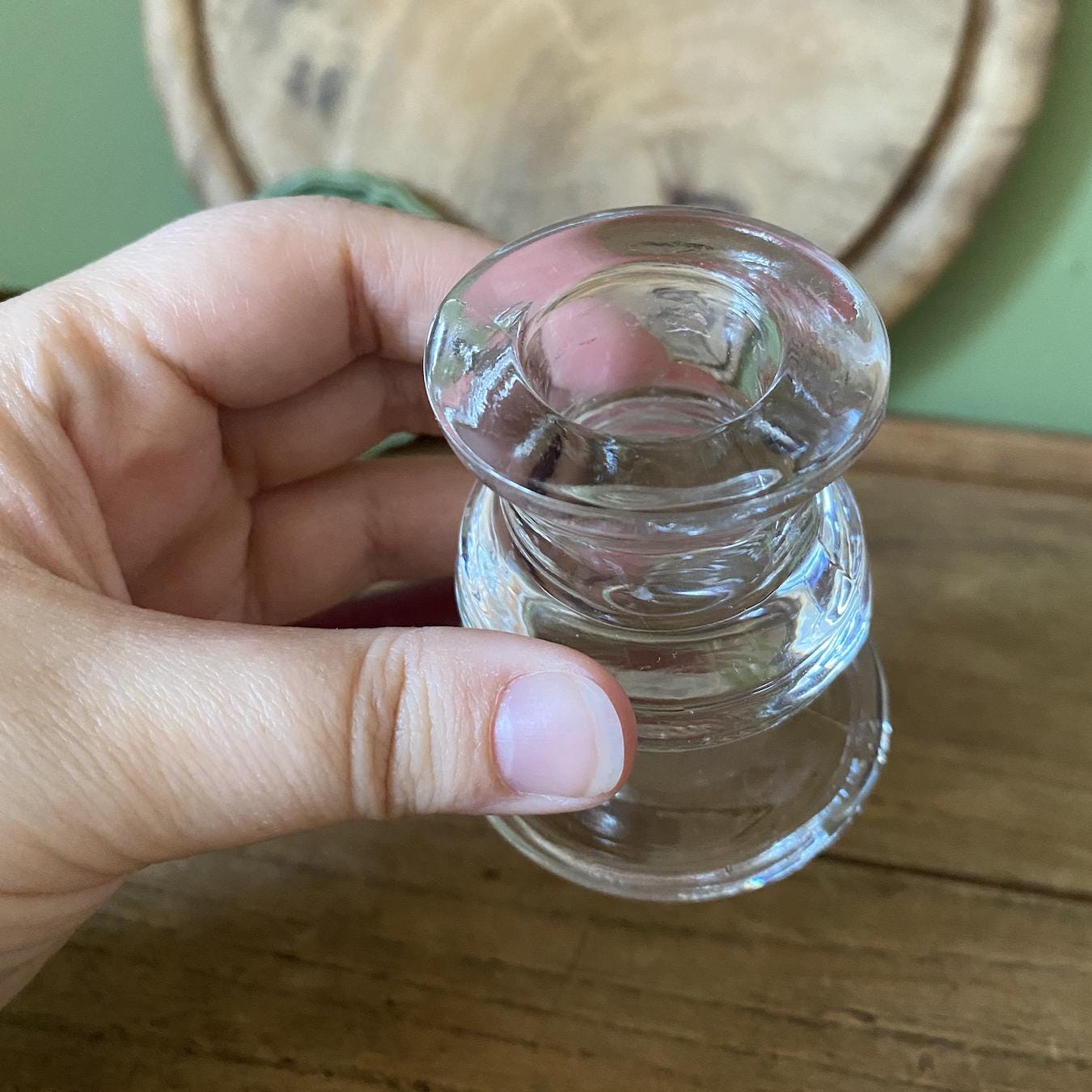 Single Glass Candle Holder