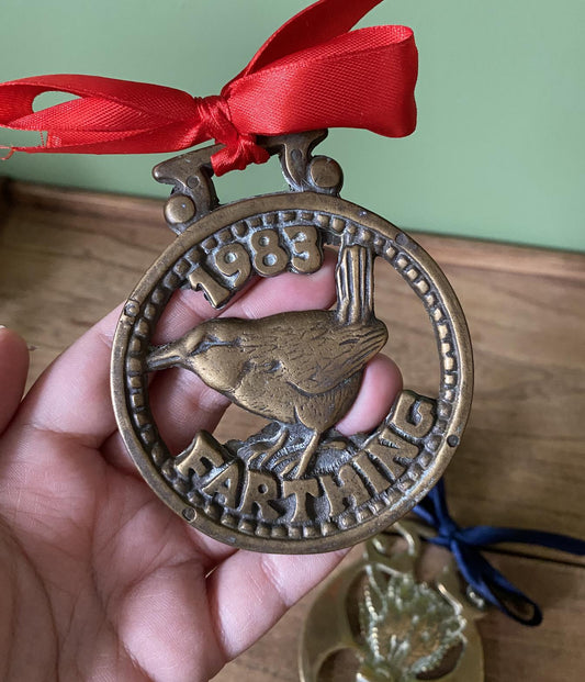 Vintage Brass Horse Medallions | Amulet | Christmas Decor