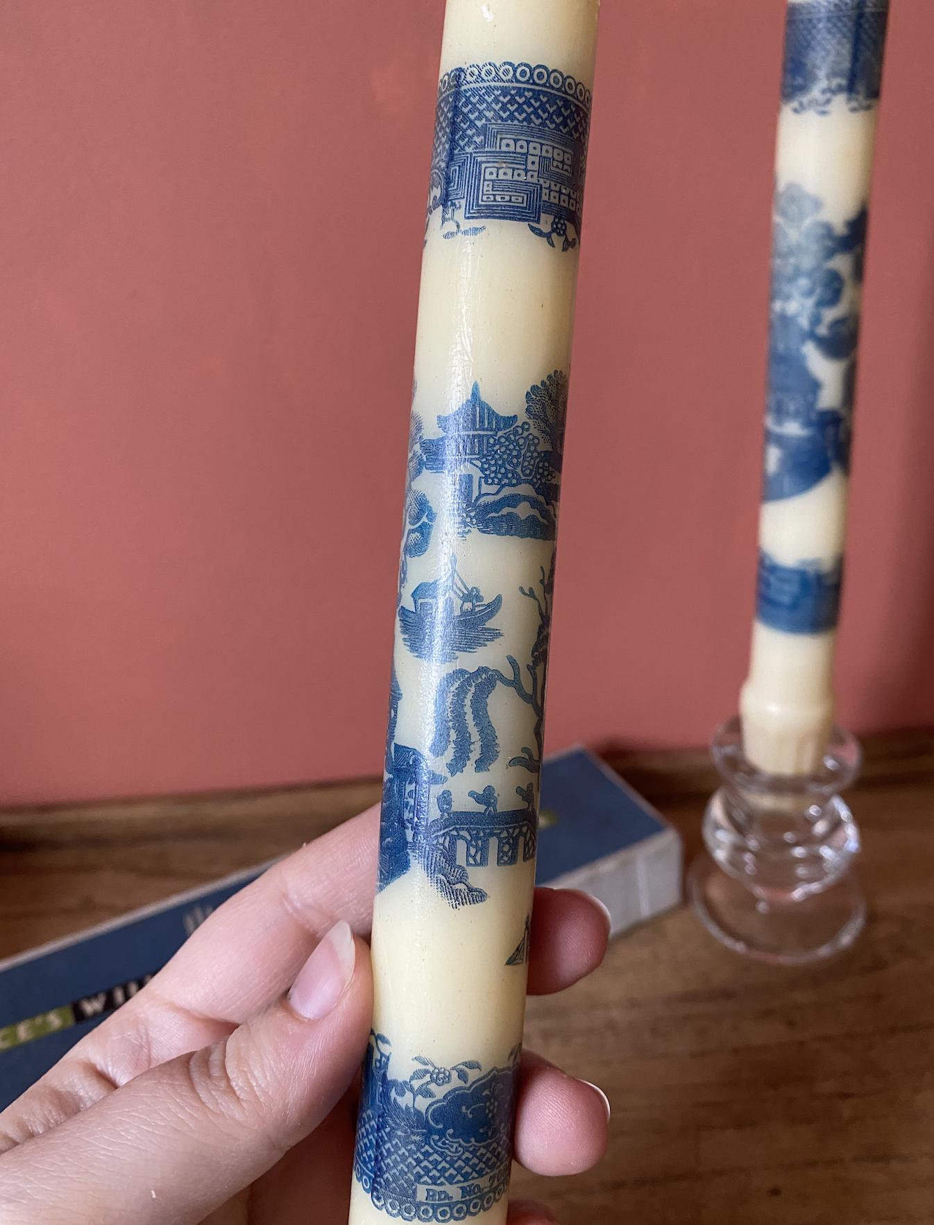 Prices Willow Pattern Art Candles in Box