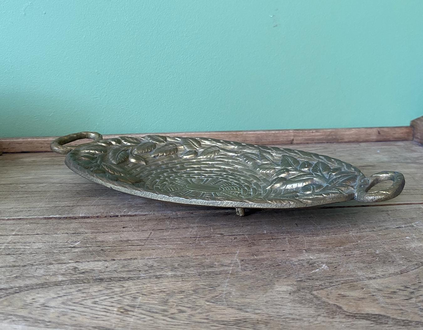 Antique Bronze Jan Van Neste Style Two Handled Tray