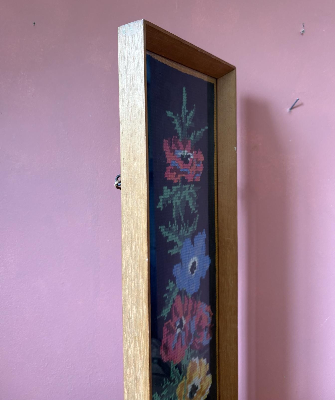 Amateur Floral Framed Cross Stitch