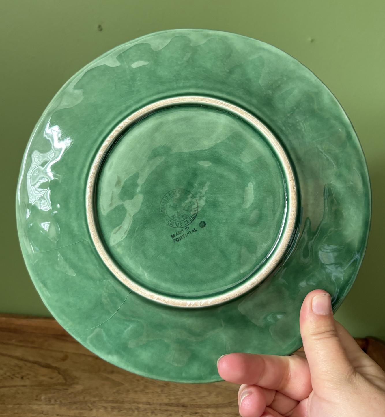 Bordallo Pinheiro Majolica Green Plum Side Plate