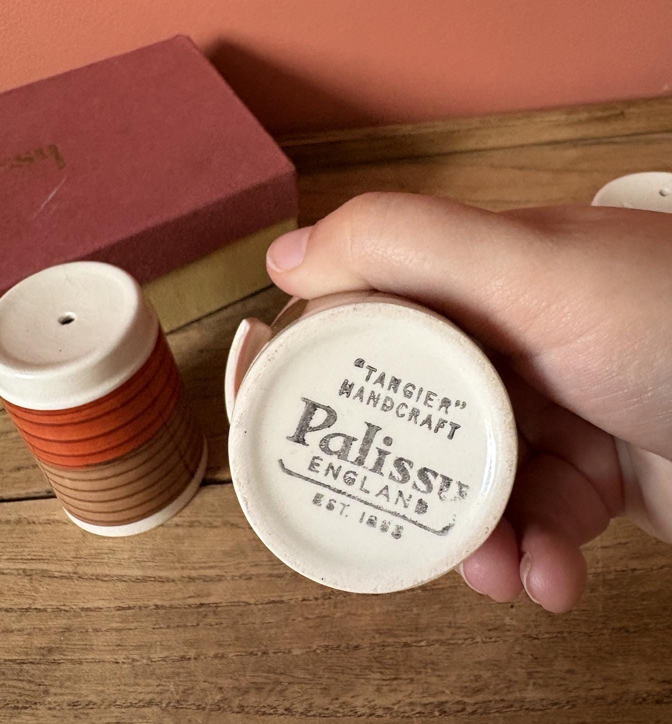 Palissy In Box Cret Set - Salt, Pepper & Mustard - Orange and Brown Stripes