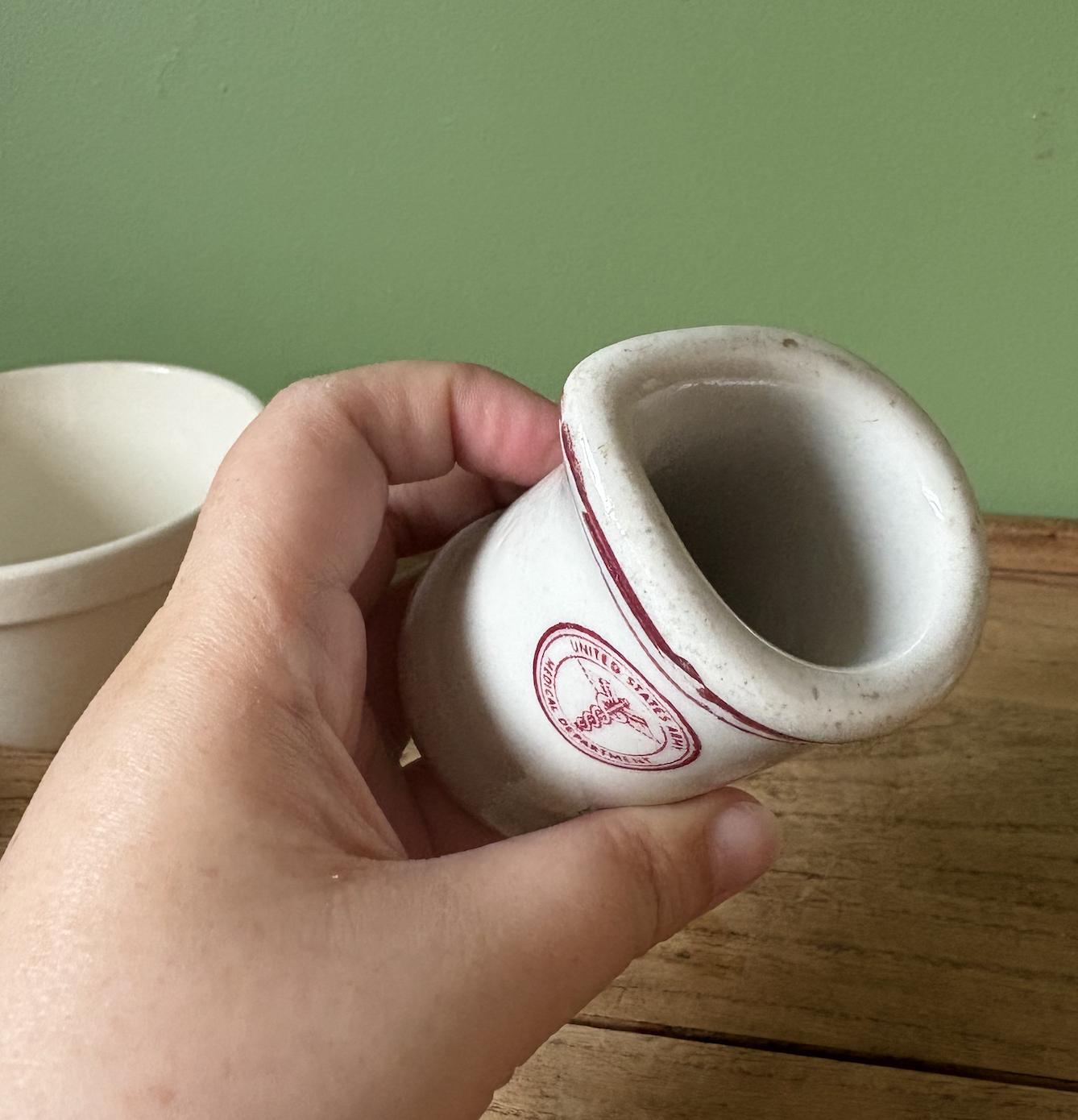 Vintage US Army Medical Department Individual Creamer