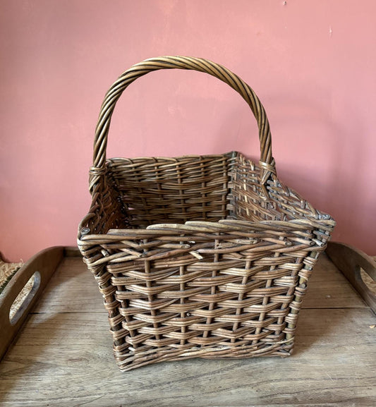 Vintage Oblong Wicker Basket