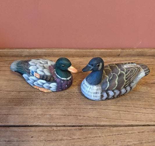 Two Ceramic Hand Painted Ducks