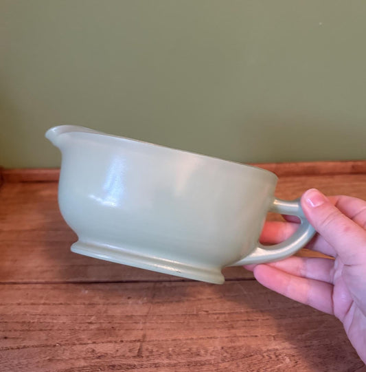 Pyrex Mint Green Glass Gravy Boat