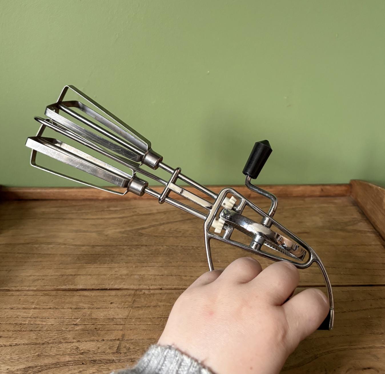 Japanese Stainless Steel Hand Crank Whisk