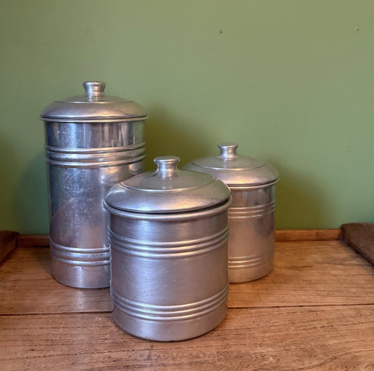 Trio of Aluminium Storage Canisters