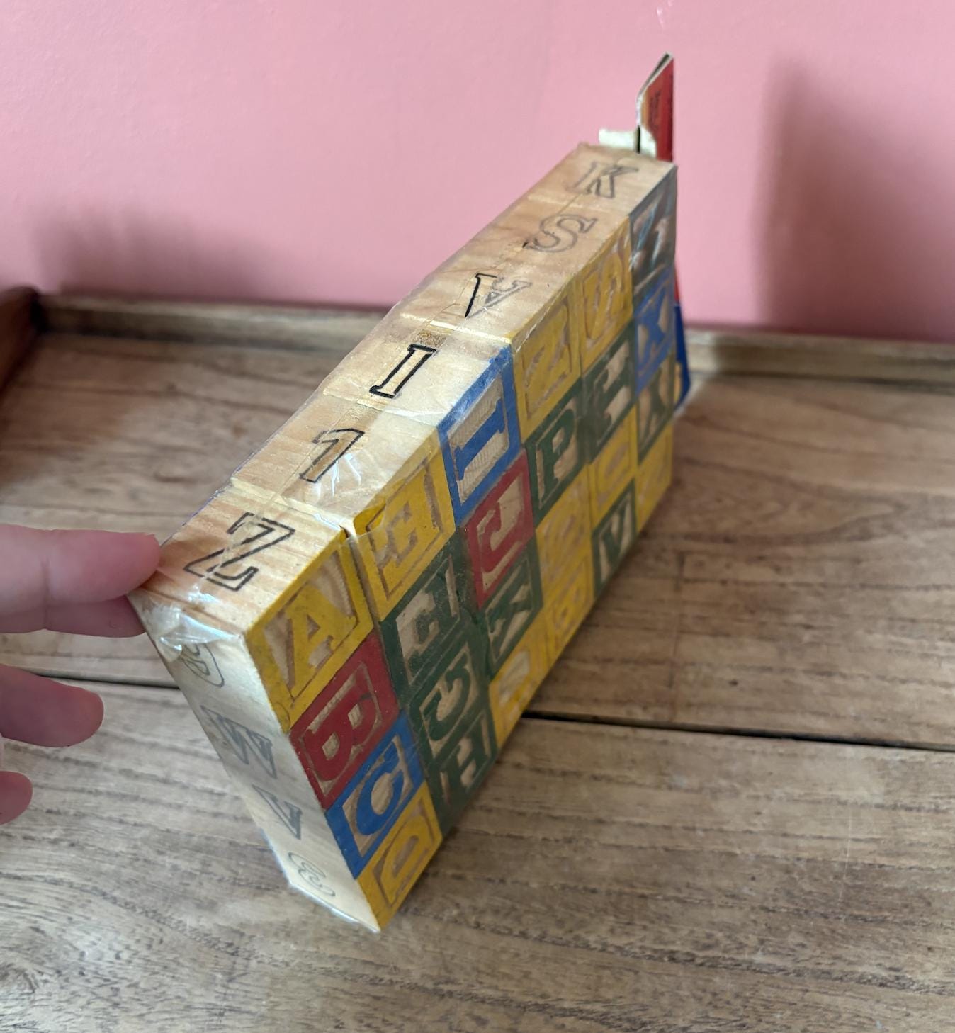 Vintage Wooden Alphabet Blocks
