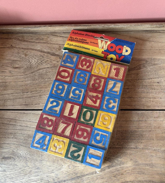 Vintage Wooden Alphabet Blocks