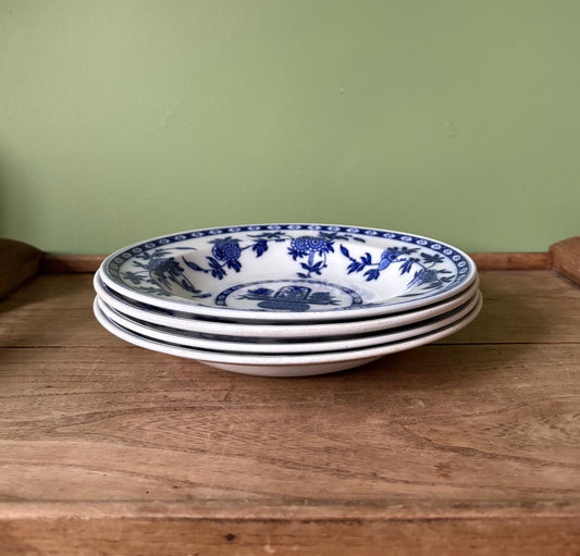Set of 4 Minton Delph Shallow Bowls