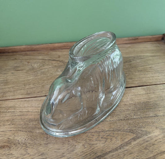 Large Rabbit Shaped Glass Jelly Mould