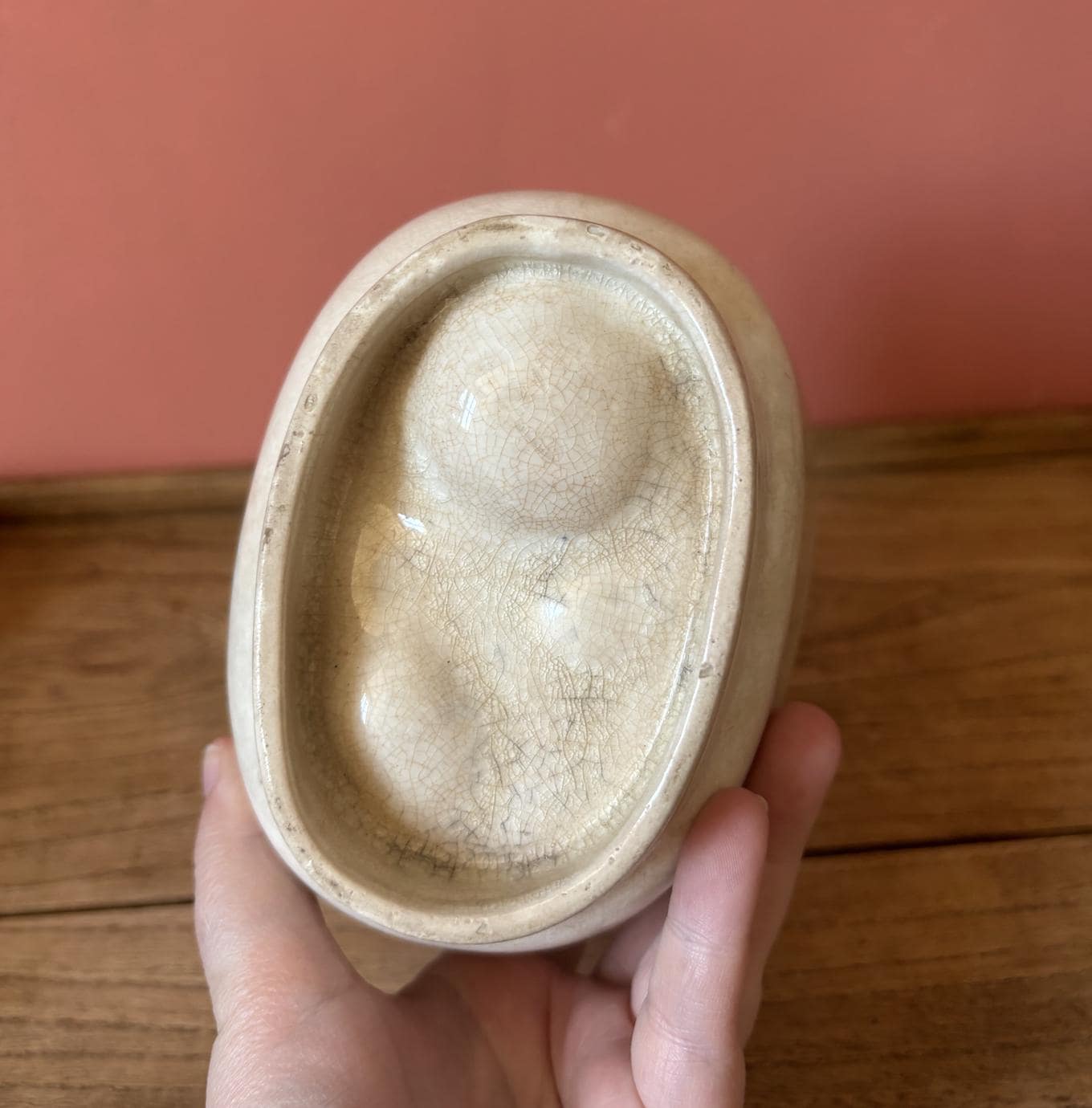 Antique Rose Topped Oval Jelly Mould