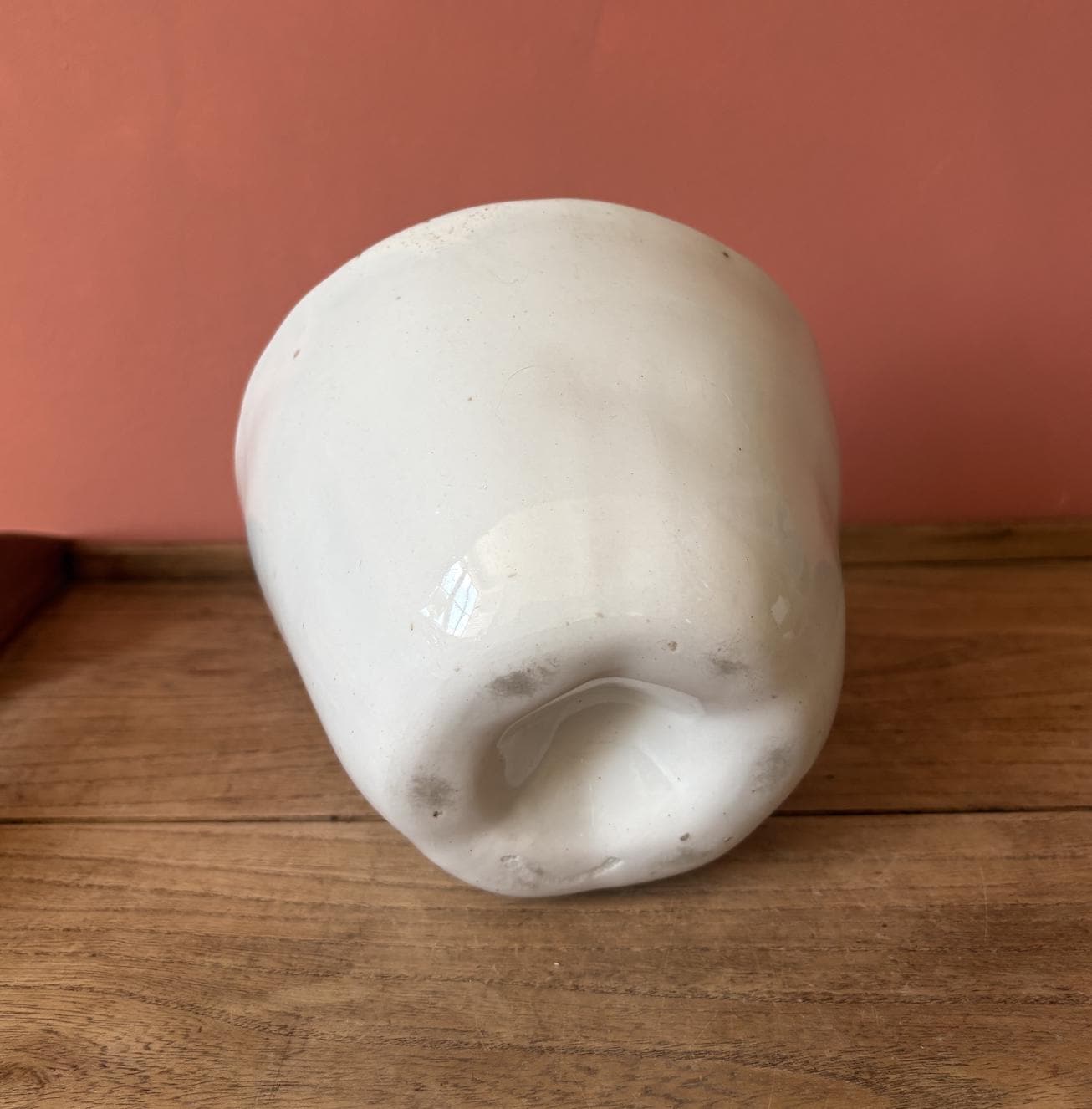 Large Round White Stoneware Jelly Mould