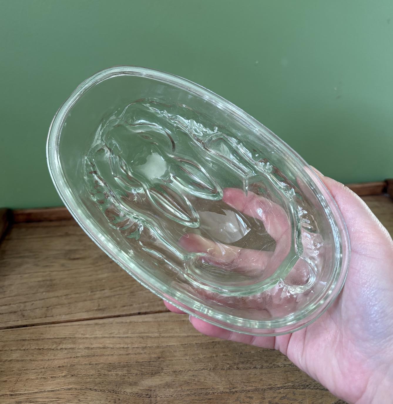 Glass Rabbit Shaped Jelly Mould