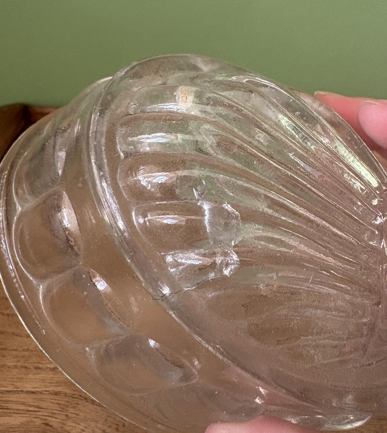 Shell Design Glass Jelly Mould