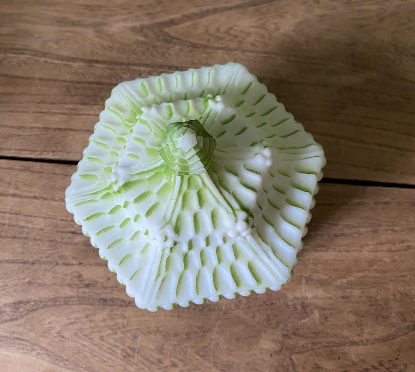 White Glass Decorative Storage Pot