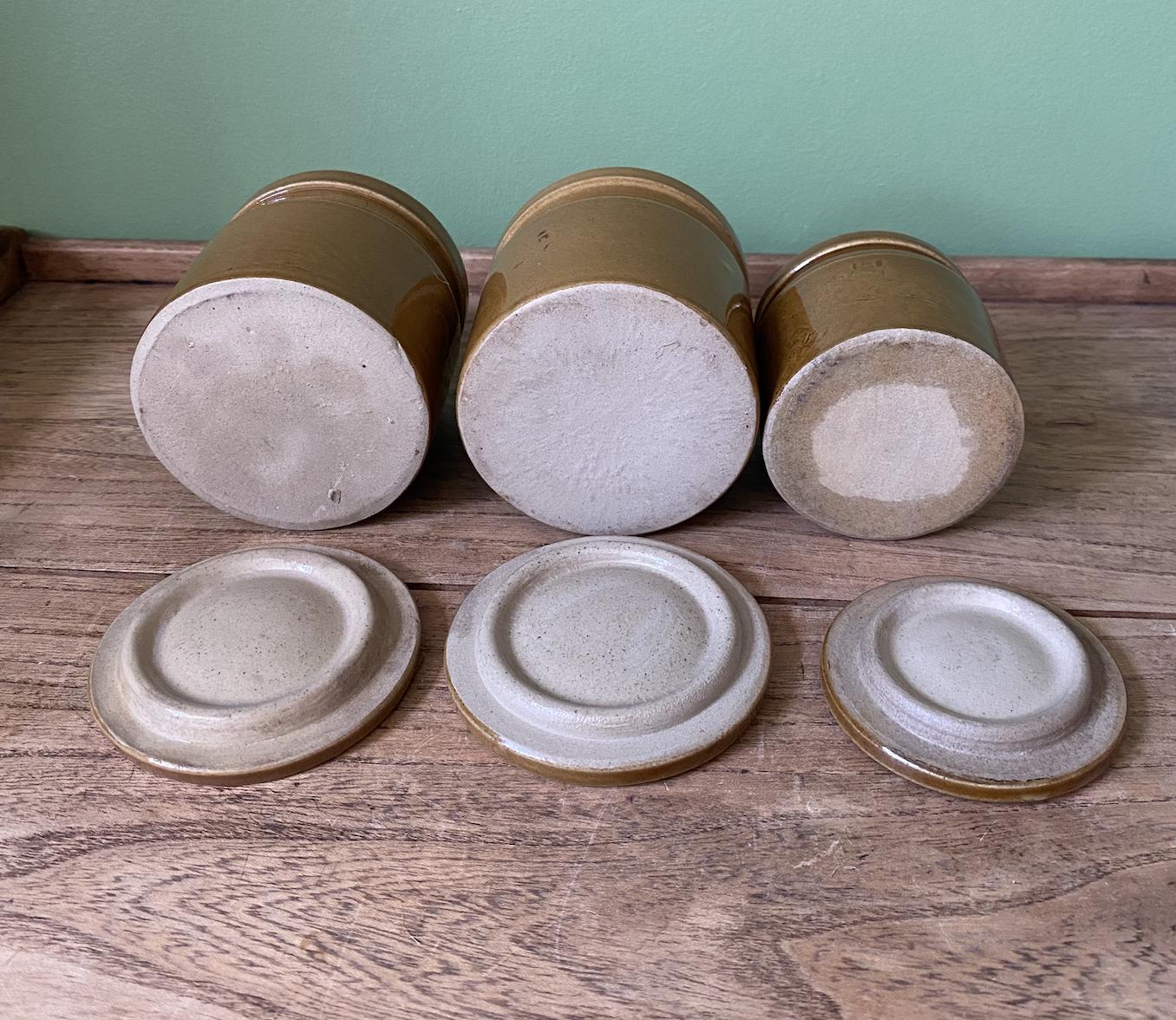 Ochre Stoneware Preserve Pots