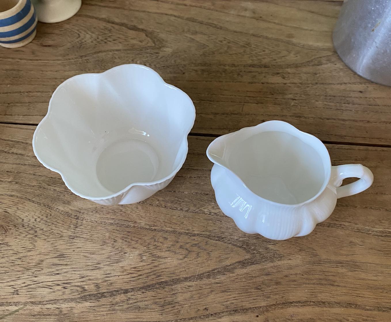 Shelly's Dainty Bone China Creamer and Sugar Bowl