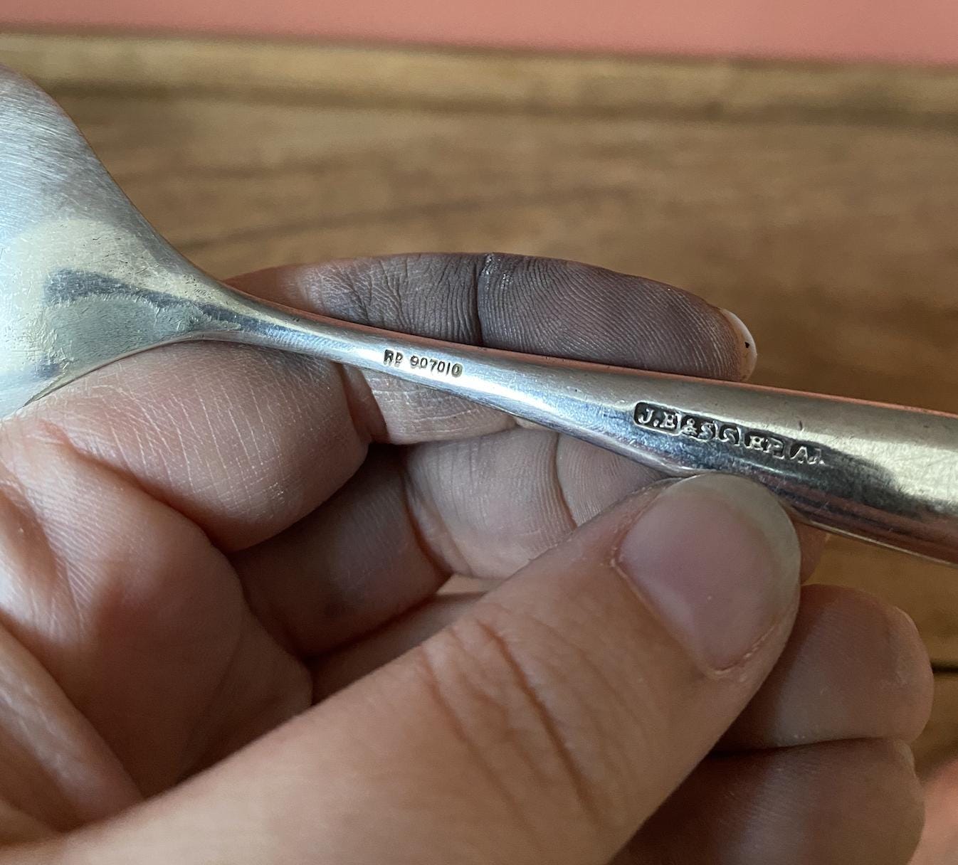 Set of 6 Silver Short Soup Spoons