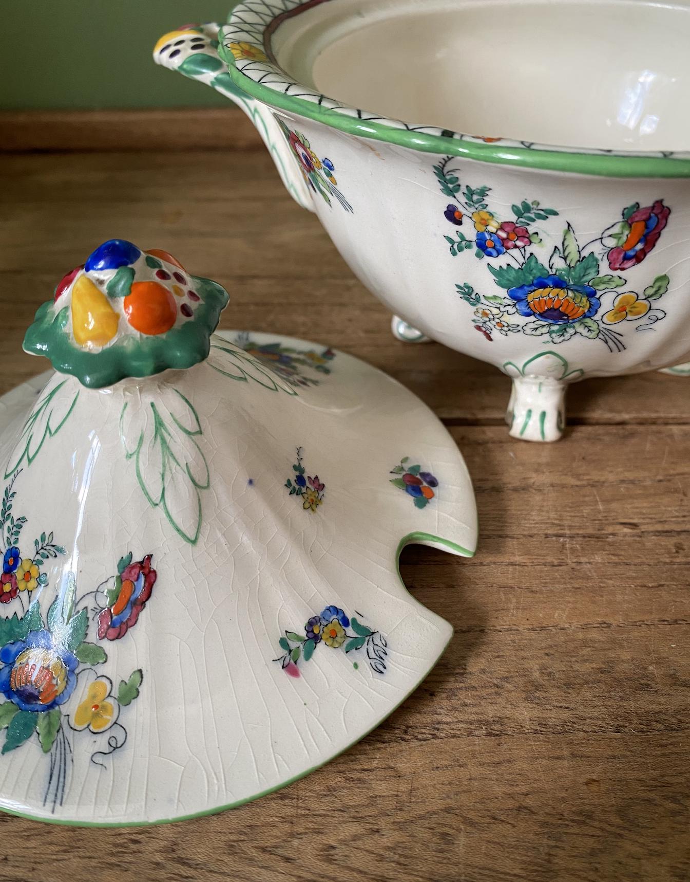 Masons Strathmore Green Lidded Tureen