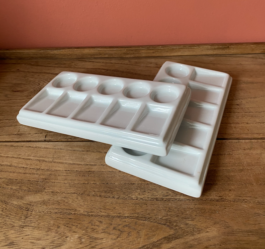 White Ceramic Paint Palettes