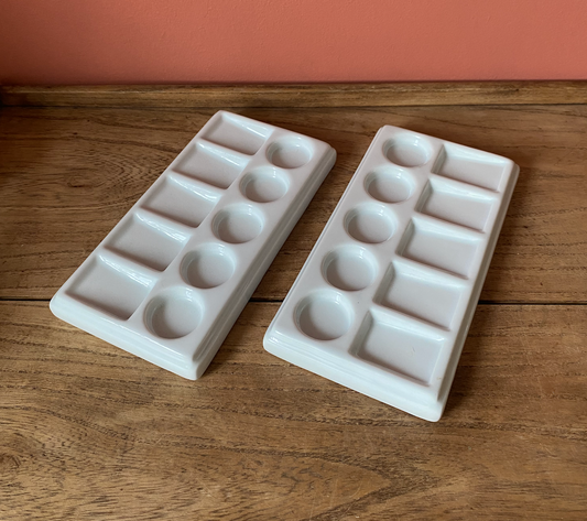 White Ceramic Paint Palettes