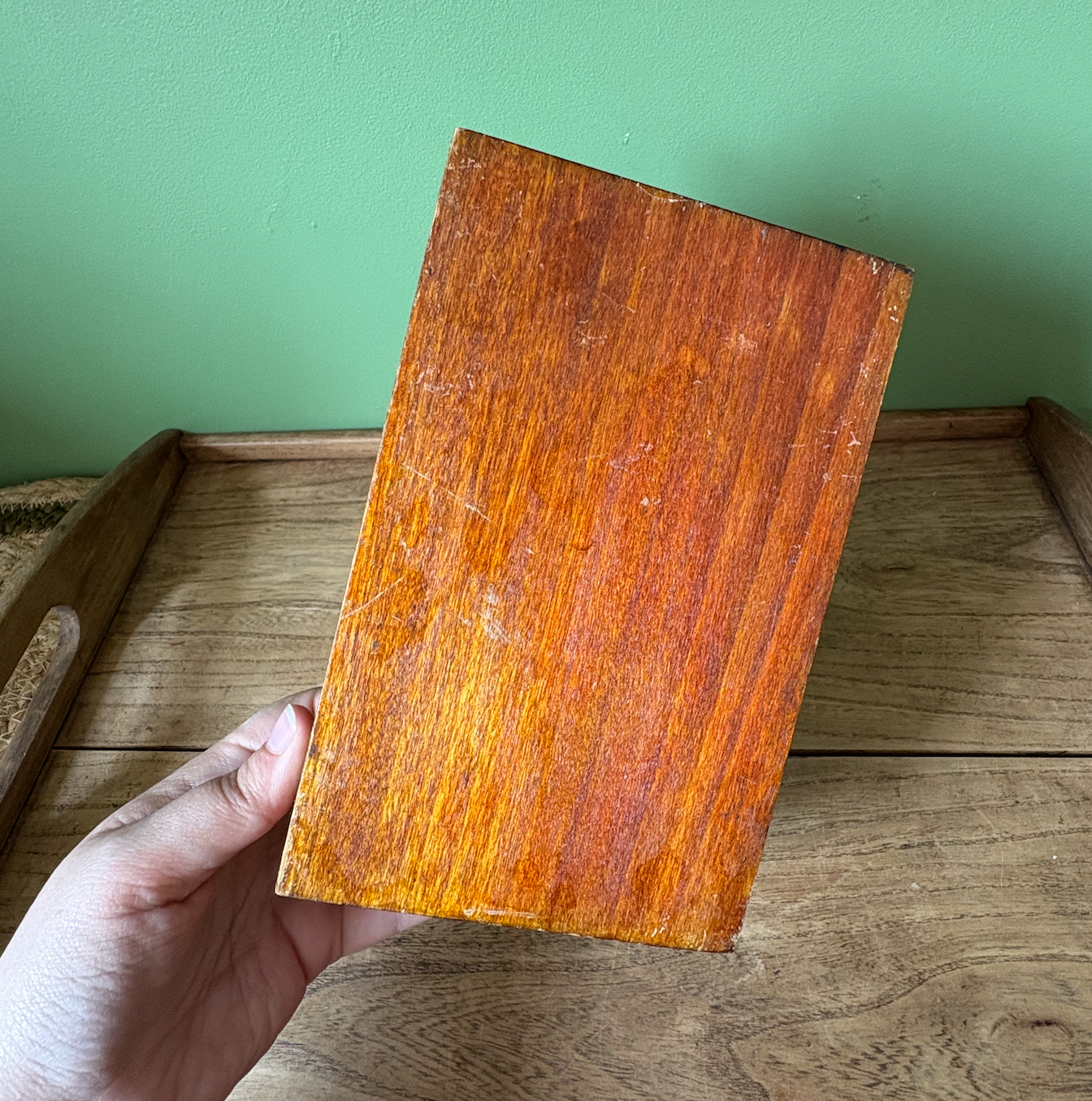 Decorative Wooden Storage Box Featuring Robins