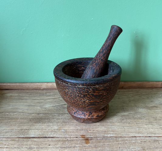 Palm Wood Mortar & Pestle