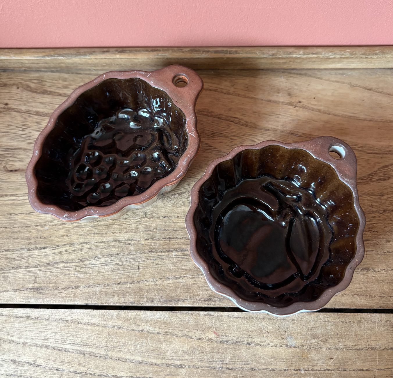 Pair of Fruit Shaped Ceramic Moulds