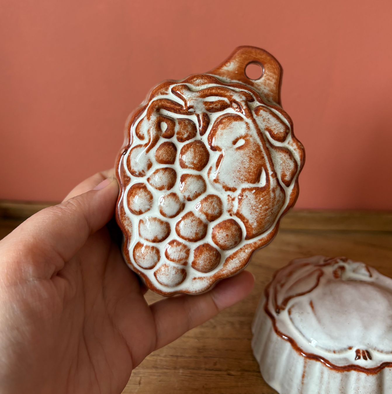 Pair of Fruit Shaped Ceramic Moulds