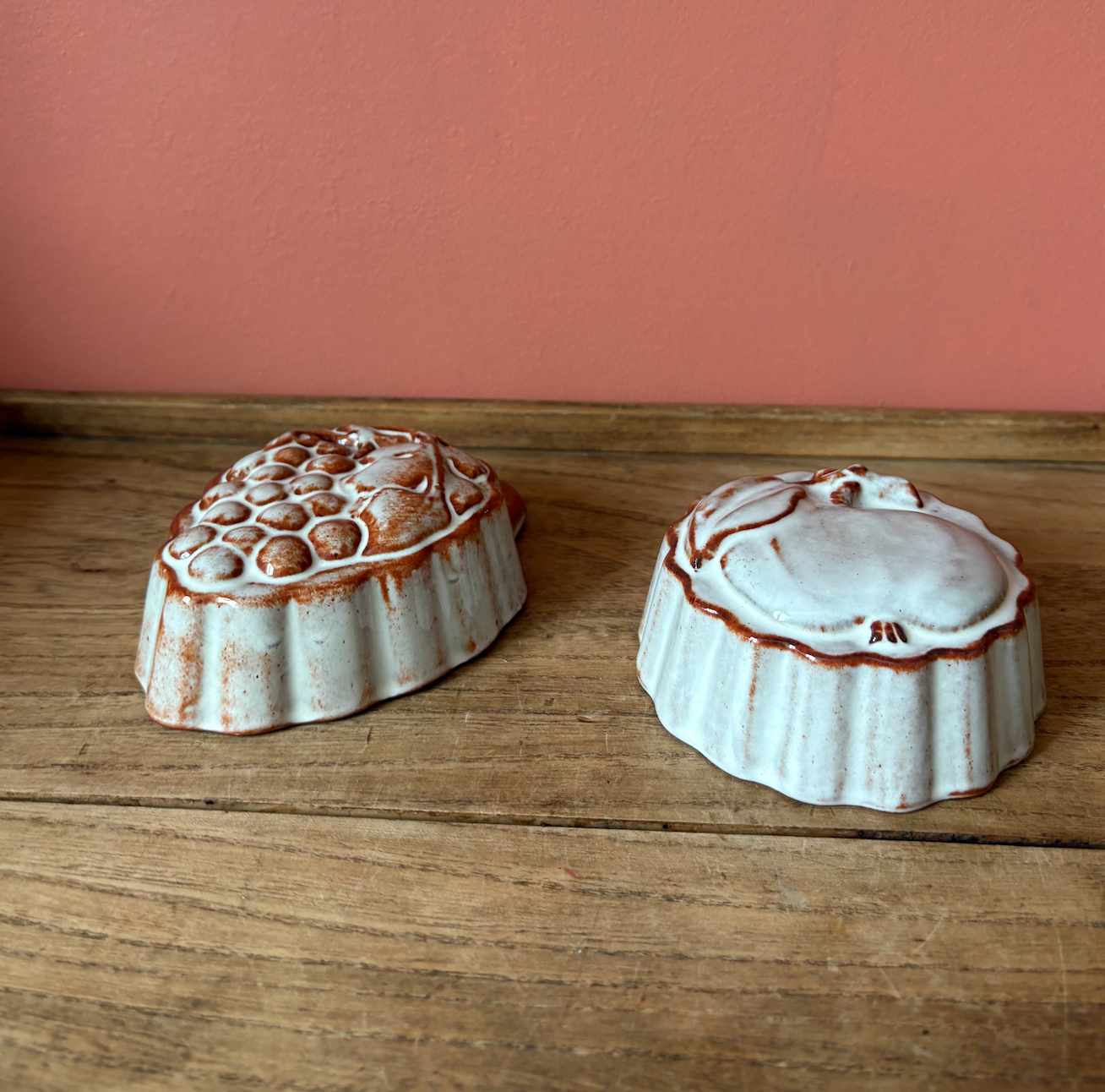 Pair of Fruit Shaped Ceramic Moulds