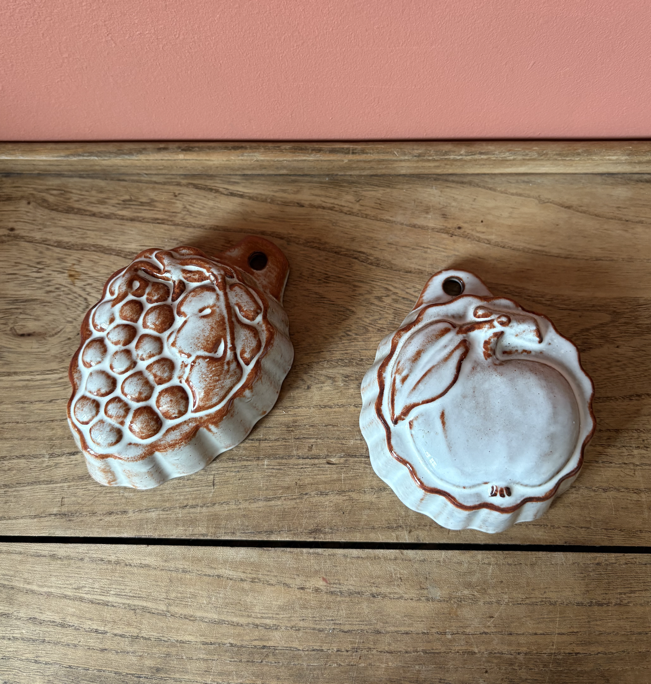 Pair of Fruit Shaped Ceramic Moulds