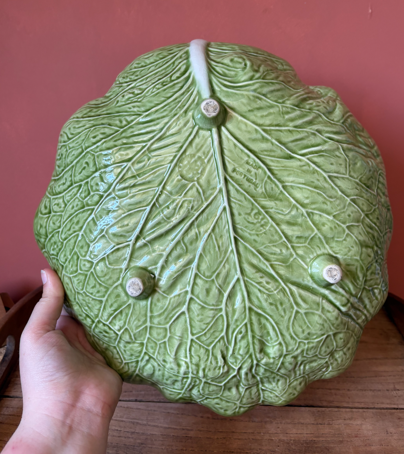 Old Bordallo Pinheiro Serving Cabbage Bowl