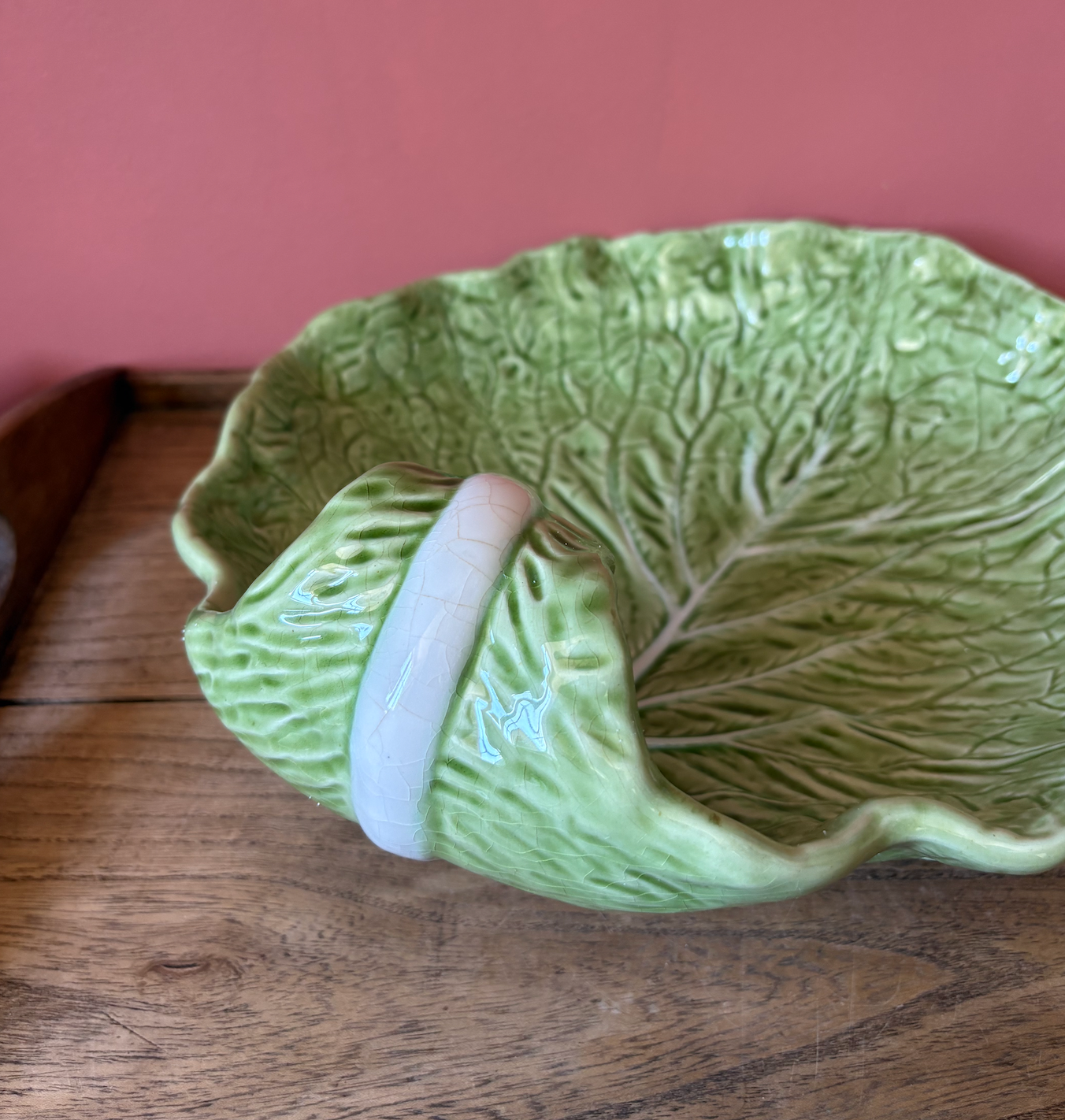 Old Bordallo Pinheiro Serving Cabbage Bowl