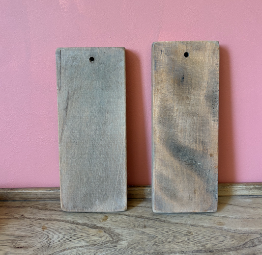 Two Speculoos Wooden Gingerbread Moulds