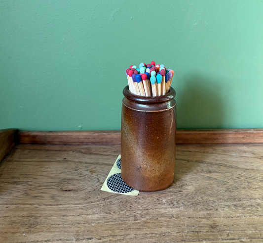 Brown Salt Glaze Pot for Matches