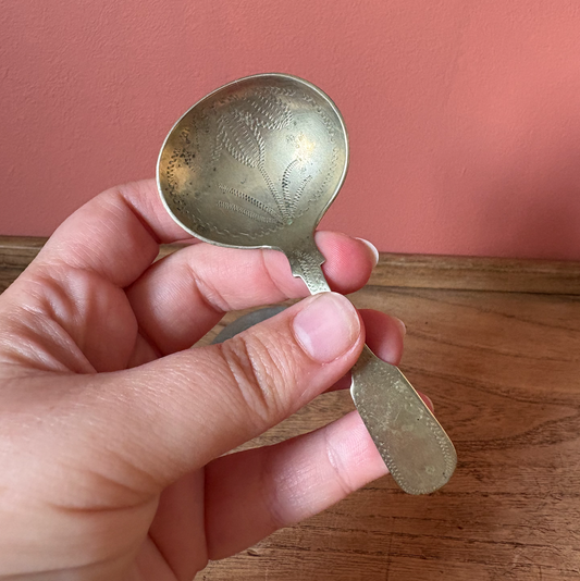 Etched Decorative Caddy Spoons